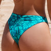 TEAL HIBISCUS REPREVE® "Reversible" Cheeky Bikini Bottom - PLAY SALTY 