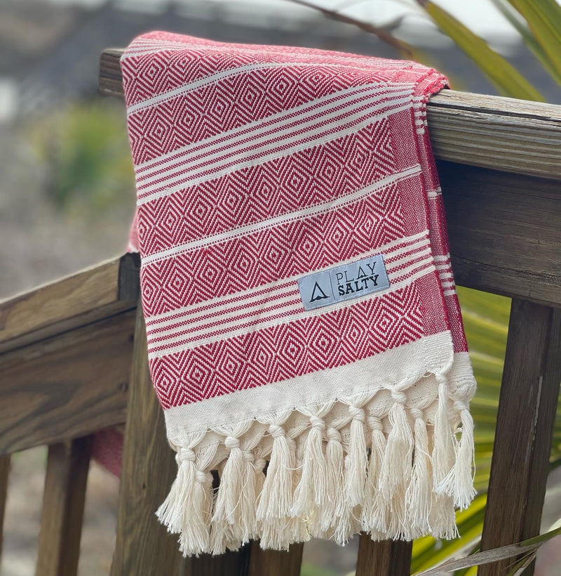 Premium Turkish Blanket Towel - PLAY SALTY 
