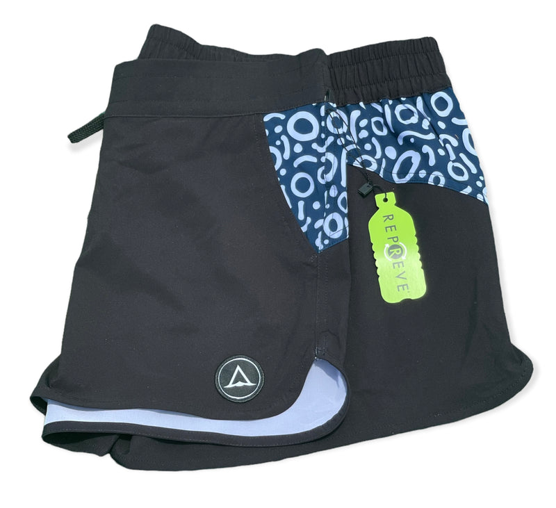 SPOTTED EAGLE RAY Repreve Recycled Black Performance Boardshorts - PLAY SALTY 