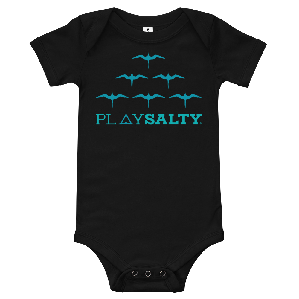 IWA BIRD Eco-Friendly, Unisex Baby Onesie - PLAY SALTY 