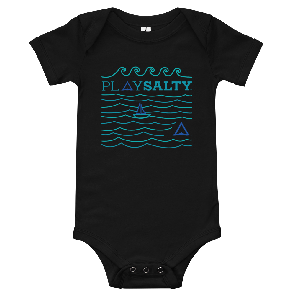 WAVE~RIPPLE~SAIL Eco-Frienldy, Unisex Baby Onesie - PLAY SALTY 