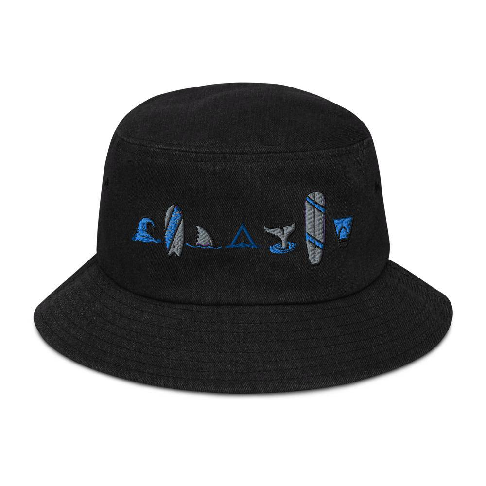 OCEAN LOVERS Denim Bucket Hat - PLAY SALTY 