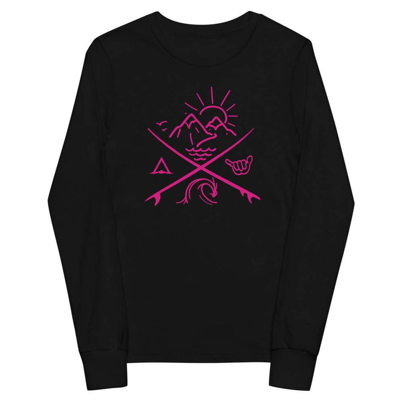 ∆PS FAMILY CREST Youth Long Sleeve Tee - PLAY SALTY 