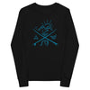 ∆PS FAMILY CREST Youth Long Sleeve Tee - PLAY SALTY 