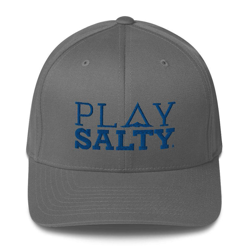 Embroidered Flexfit Twill Cap - PLAY SALTY 