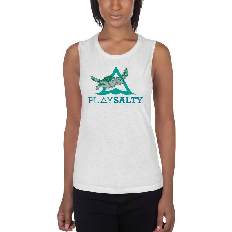 SAVE THE TURTLES Muscle Tank - PLAY SALTY 